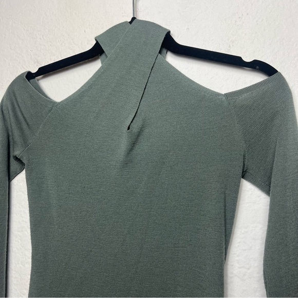 Theory Mock-Neck Crossover Long-Sleeve Sweater - Picture 2 of 7